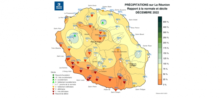 Bulletin climatique mensuel de la Réunion - Décembre 2022