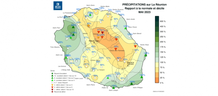 Bulletin climatique mensuel de la Réunion - Mai 2023