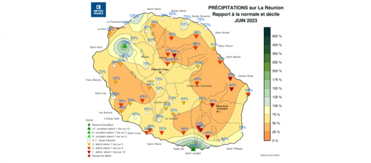 Bulletin climatique mensuel de la Réunion - Juin 2023 Bulletin climatique mensuel de la Réunion - Juin 2023