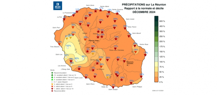 Bulletin climatique mensuel de La Réunion - décembre 2024 Bulletin climatique mensuel de La Réunion - décembre 2024