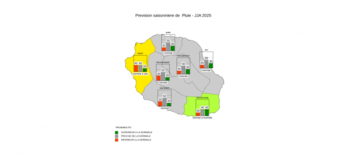Prévision Saisonnière - La Réunion - Mai 2025 Prévision Saisonnière - La Réunion - Mai 2025
