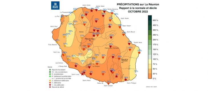 Bulletin climatique mensuel de la Réunion - Octobre 2022
