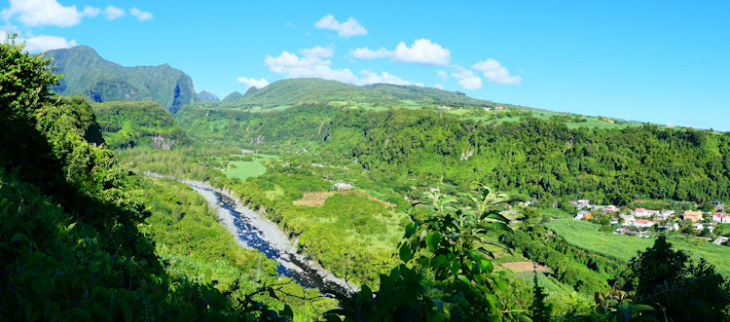 Vue sur Dioré et Salazie.